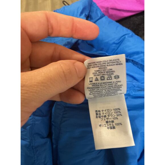 Lands’ End Womens Down Coat Size Large Feather Blue Packable Lightweight Outdoor - Picture 9 of 10